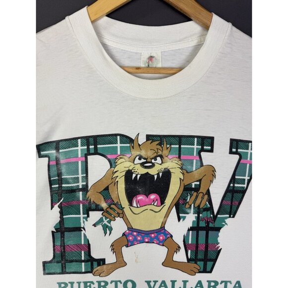 Vintage 90's Tazmanian Devil Puerto Vallarta Mexico Art Promo Beach Nature Water - Picture 3 of 16